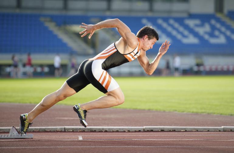 EKSPLOSIV STYRKE: Det såkalte sprintgenet avgjør om man har en bestemt type muskelfibre. Disse er til hjelp i sprint, vektløfting og andre idretter som krever en kortvarig kraftinnsats. Foto: iStock  